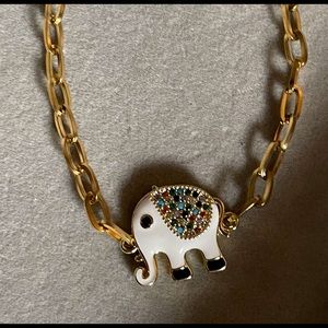 18k Gold plated elephant bracelet!
